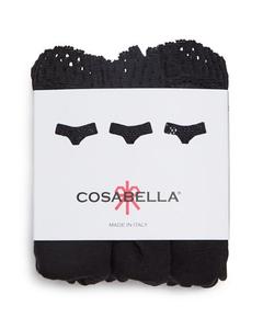 Стринги Dolce, набор из 3 шт. Cosabella, цвет Black