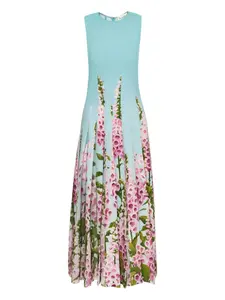 Шифоновое платье Foxglove Oscar De La Renta, синий
