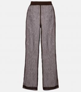 Прямые брюки с высокой посадкой Mika Jade Swim, коричневый