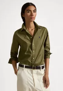 Классическая рубашка из хлопкового твила Polo Ralph Lauren, Basic Olive