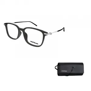 MONTBLANC Титановая оправа для очков квадратной формы унисекс черная, Black