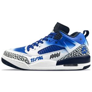 Кроссовки Jordan Spizike Vintage Basketball Shoes Men Low-top White, синий
