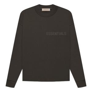 Футболка Fear of God Essentials FW22 Long Sleeve Tee Off Black, черный