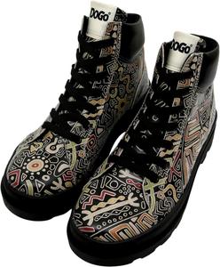 Женские ботильоны DOGO - веганская кожа, ручная работа, женские ботинки и ботильоны, Good Fortune - Black