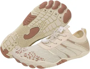 Аквашуз Barefoot CHXLQQX для пеших прогулок, бега и плавания, с широкой носочной частью, противоскользящие, дышащие, бежевые