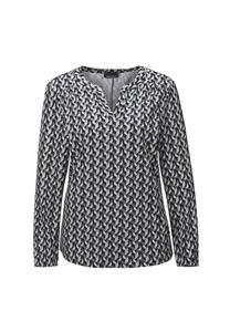 Короткий размер: блузка-рубашка женственного кроя Goldner, мультиколор