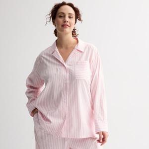 Рубашка для сна "бойфренд" больших размеров из тканого материала Sonoma Goods For Life, цвет pink stripe