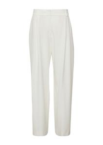 Свободные брюки со складками спереди s.Oliver BLACK LABEL, экрю