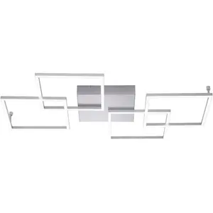 Светодиодный потолочный светильник Inigo LED-панель 1 шт. Теплый белый, плавно регулируемая яркость через существующий настенный выключатель Paul Neuhaus, Stahlgrau