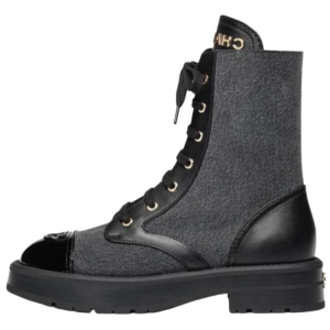 25K Short Martin Boot 4cm женские серые CHANEL, Original Shoe Box Included