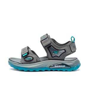 Противоскользящие, дышащие, легкие детские сандалии с амортизацией BIG WASP, серый/синий
