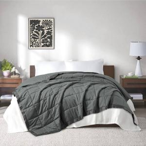 Легкое пуховое альтернативное одеяло Unikome с атласной отделкой, одеяло большого размера, черный