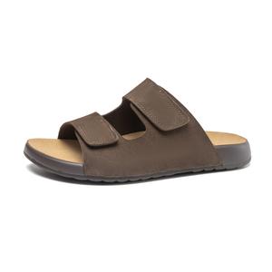 Мужские тапочки-слайды с резиновой подошвой, устойчивые к истиранию AOKANG, Brown 1253721007C