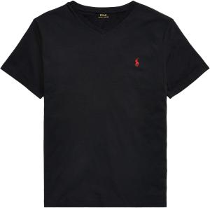 Мужская футболка Polo Ralph Lauren с V-образным вырезом, Basic Black