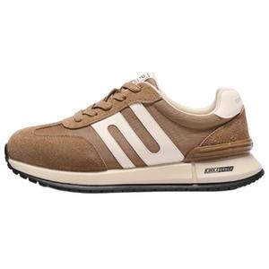 Износостойкие увеличивающие рост низкие повседневные туфли men's BELLE, коричневый/белый