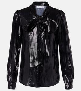 Блуза с бантиком Self-Portrait, черный