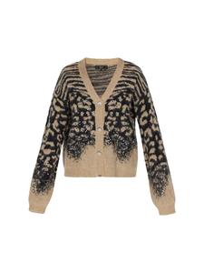 Faina Женский кардиган верблюжьего цвета черного оттенка