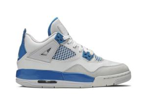 Кроссовки Air Jordan 4 Retro GS 'Military Blue' 2012, белый