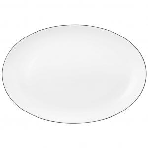 Блюдо для сервировки Lido Black Line, овальное Seltmann Weiden, белый/черный