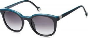 Дизайнерские солнцезащитные очки Carolina Herrera SHE654-700K в черно-синем цвете, диаметр 49 мм, Black