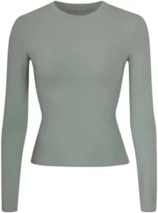 Женская футболка Long Slim Fit O-Neck, эластичная, из хлопка