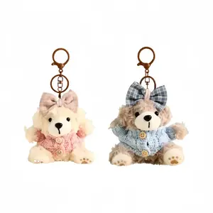 Плюшевый кулон с мишкой Sweetheart Bowknot Cookie высотой 11,5 см Jinnew, розовый