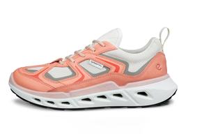 Ecco SS26 BIOM 720 Collection Textile, Cow Leather Low top Casual Shoes Women's Coral Red