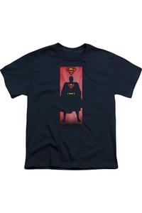 Футболка с коротким рукавом для детей с принтом Супермена Gildan, темно-синий