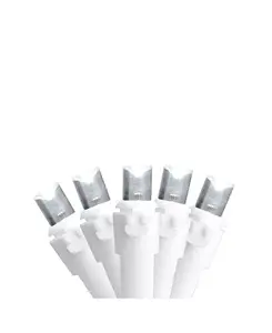 Набор из 50 белых светодиодных рождественских гирлянд с широким углом обзора на белом проводе Northlight, white