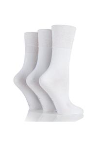 3 пары простых хлопковых носков SOCKSHOP Gentle Grip, белый
