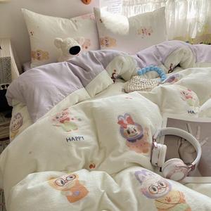 AVIVI Комплект постельного белья 4 предмета, простыня, пододеяльник 200x230 см