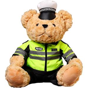 Плюшевый мишка полицейский мишка дорожный полицейский плюшевая игрушка целительная подружка плюшевая кукла высота 18см/30см/40см Love of wormwood