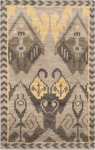 Ковер SAFAVIEH, 61 x 92 см, Kenya Collection, Gold & Beige, ручной вязки, марокканский богемный племенной стиль, шерсть, идеально для помещений с высокой проходимостью: прихожая, гостиная, спальня (KNY656A)