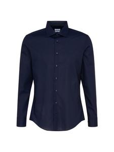 Деловая рубашка узкого кроя с длинным рукавом Seidensticker, синий