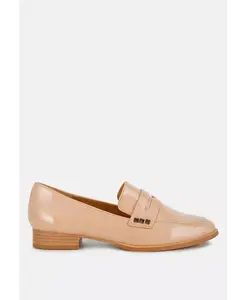 London Rag женские лоферы пенни с крыльями из патентованной экокожи Rag & Co, загар/бежевый