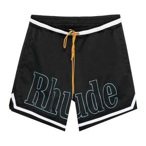 Шорты для плавания Rhude Logo Basketball Swim Shorts, Black/White/Blue