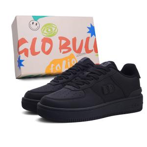 Air Force 1 Повышающие Рост Износостойкие Дышащие Противоскользящие Лоу-Топ Скейтборд Кроссовки Unisex GLO BULL, Черный Желтый (Лимитированная Серия Подарочная Коробка)