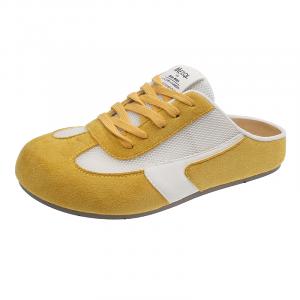 Boldi Kuki Женские противоскользящие тапочки с закрытым носком на резиновой подошве в коробке - желтые, цвет Yellow