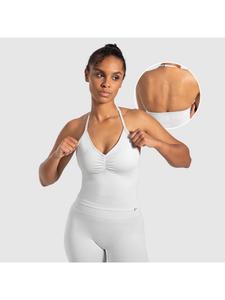 SMILODOX Укороченный топ Malena светло-серого цвета