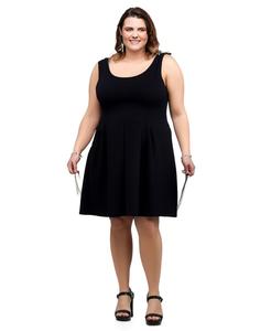 Платье без рукавов большого размера с карманами 24seven Comfort Apparel, Black