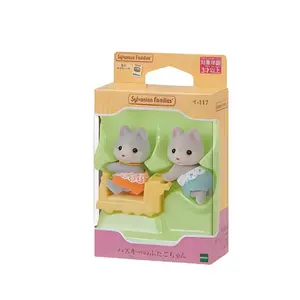 Sylvanian Families милые плюшевые куклы хаски близнецы маленький размер высокие SylvanianFamilies