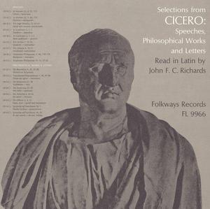 CD диск Richards, John F.C.: Selections from Cicero