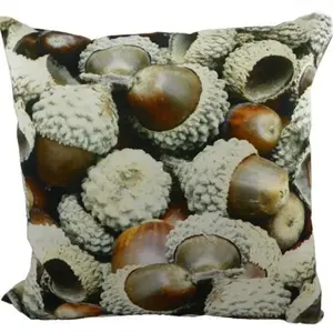 Подушка в деревенском стиле - декоративная подушка с желудями, примерно 50 х 50 см AS4HOME