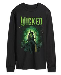 Мужская футболка с длинными рукавами Wicked Part 2 с графическим принтом Лес Эльфабы AIRWAVES, Black