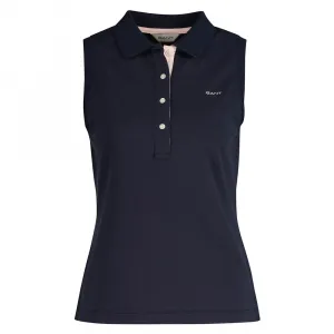 Жилет Gant с контрастным воротником из пике, синий