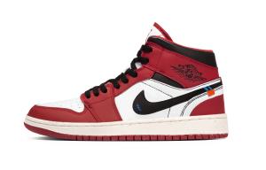 Jordan Баскетбольные кроссовки Air 1 Chicago Bulls с амортизацией, износостойкие, винтажные, среднего размера, красные, унисекс