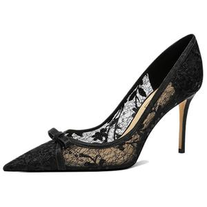 Туфли на тонком каблуке, высокие, женские, 8 см Zubumei, Black