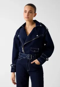 Байкерская джинсовая куртка Guess, Dunkelblau