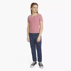 Футболка с вафельным вырезом для больших девочек 7–16 лет Levi's, розовый