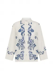 Рубашка с узором на пуговицах Seventy, белый